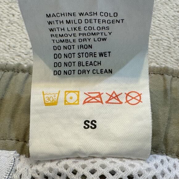 Columbia Casual Swim Shorts Mens Size Medium Khaki Elastic Belted Waist Pockets - Picture 9 of 9